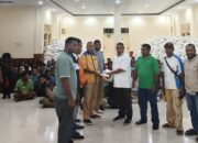 Mahasiswa IMPPETANG Terima Bantuan Beras 40 Ton Dari Pemda Pegubin