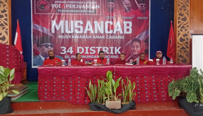 Hadiri Musancap DPC PDI Pegubin, Ketua DPD PDIP Perjuangan Papua Pegunungan, Sebut PDIP Targetkan Menjadi Pemenang Pertama Di Pemilu 2029 